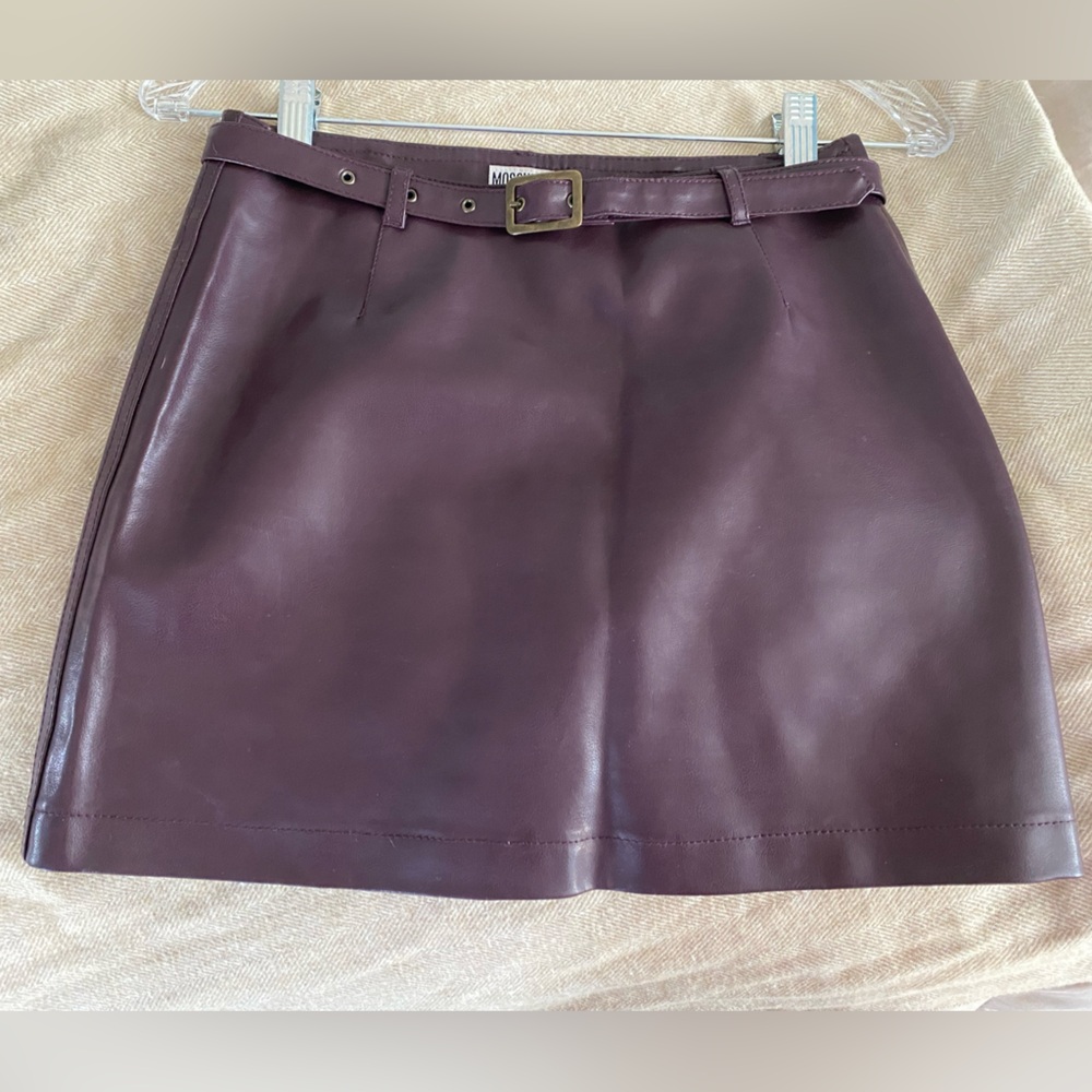 Vintage Moschino Jeans Vegan Leather Skirt